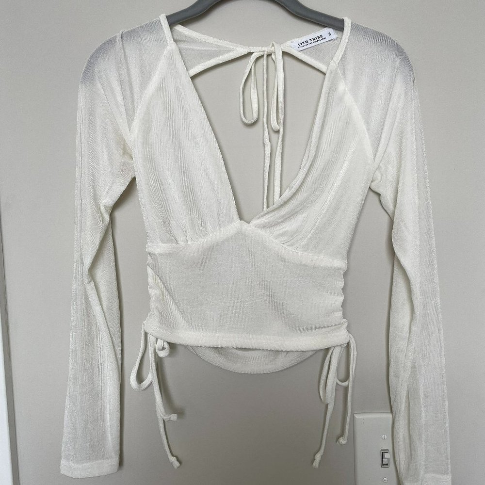 12th Tribe White Crop Top